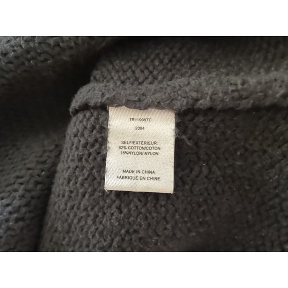 Derek Lam 10 Crosby Women's Black Crochet Sleeve‎ Pullover Sweater Black Medium - Picture 4 of 5